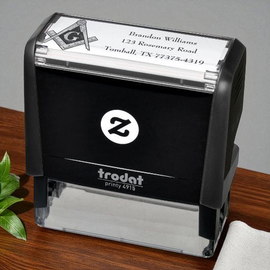 Freemason Masonic Square und Compass Permastempel