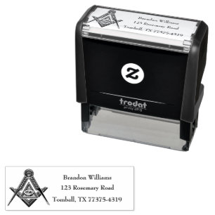 Freemason Masonic Square und Compass Permastempel
