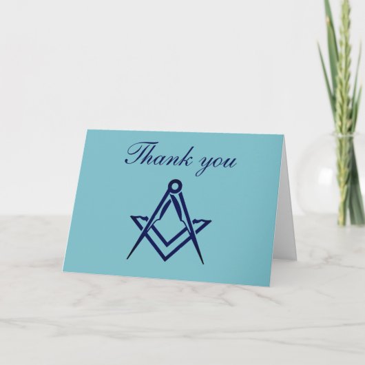 Freemason Masonic Square und Compass Vielen Dank Dankeskarte (Vorderseite)