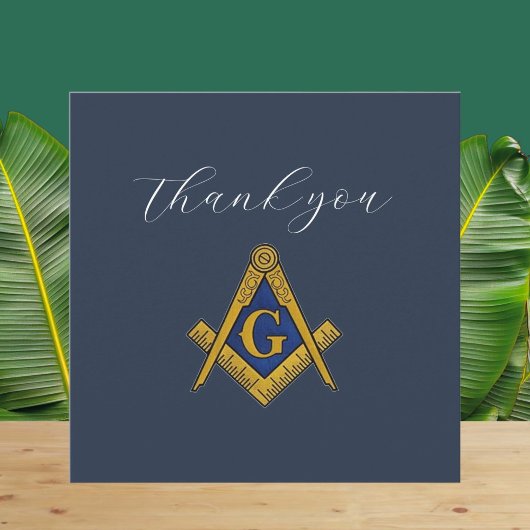 Freemason Masonic Square und Compass Vielen Dank Dankeskarte