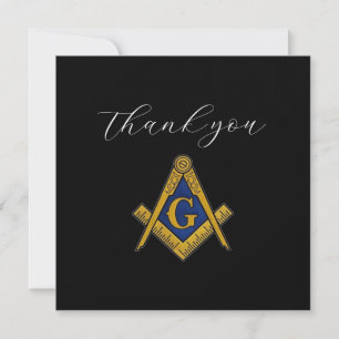 Freemason Masonic Square und Compass Vielen Dank Dankeskarte