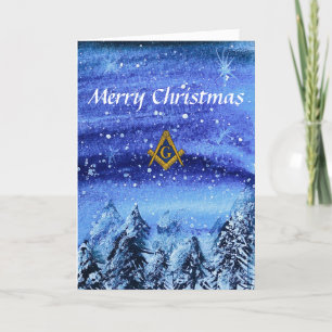 Freemason Masonic Square und Compass Weihnachten Dankeskarte