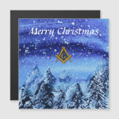 Freemason Masonic Square und Compass Weihnachten Magnetkarte (Vorne/Hinten)