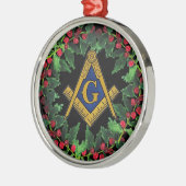 Freemason Masonic Weihnachtskranz Rustikal Ornament Aus Metall (Links)
