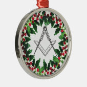 Freemason Masonic Weihnachtskranz Rustikal Ornament Aus Metall (Rechts)