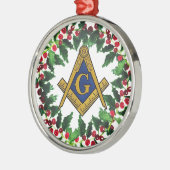 Freemason Masonic Weihnachtskranz Rustikal Ornament Aus Metall (Links)