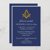 Freemason Masonry Black Masonic Einladung (Vorne/Hinten)