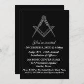 Freemason Masonry Black Masonic Einladung (Vorne/Hinten)