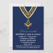 Freemason Masonry Blue Square and Compass Einladung (Vorderseite)