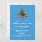 Freemason Masonry Blue Square und Compass Einladung (Vorderseite)
