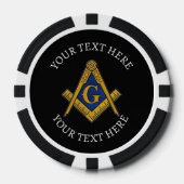 Freemason Masonry Masonic Black Square und Compass Pokerchips (Vorderseite)