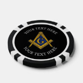 Freemason Masonry Masonic Black Square und Compass Pokerchips (Einzeln)