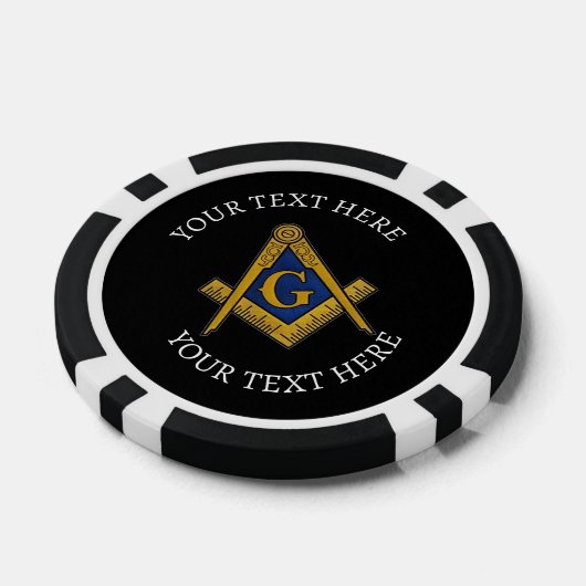 Freemason Masonry Masonic Black Square und Compass Pokerchips (Einzeln)