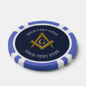 Freemason Masonry Masonic Navy Platz und Compass Pokerchips (Einzeln)