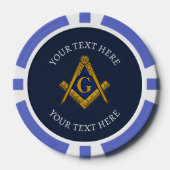 Freemason Masonry Masonic Navy Platz und Compass Pokerchips (Vorderseite)