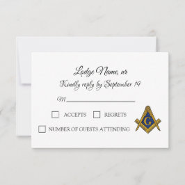 Freemason Masonry Masonic UAWG RSVP Karte