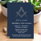 Freemason Masonry Navy Blue Einladung
