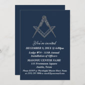 Freemason Masonry Navy Blue Masonic Einladung (Vorne/Hinten)