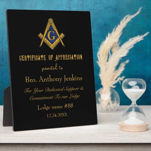 Freemason Master Mason Lodge Masonry Fotoplatte (Seite)