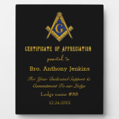 Freemason Master Mason Lodge Mauerwerk Fotoplatte (Vorderseite)