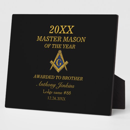 Freemason Master Mason Lodge Mauerwerk Fotoplatte (Seite)