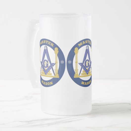 Freemason Mattglas Bierglas (Vorderseite Links)