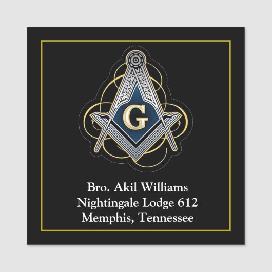 Freemason Namensschild (Vorderseite)