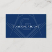 Freemason Navy Blue und Gold Masonic Visitenkarte (Rückseite)