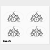 Freemason Ovaler Aufkleber (Blatt)