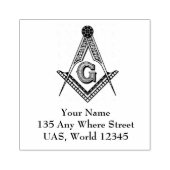 Freemason Personalisiert Gummistempel (Prägung)
