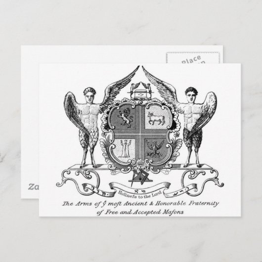 Freemason Postkarte (Vorne/Hinten)
