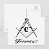 Freemason Postkarte (Vorne/Hinten)