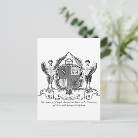 Freemason Postkarte (Stehend Vorderseite)