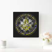 Freemason Quadratische Wanduhr (Zuhause)