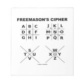 Freemason’s Cipher Notizblock (Vorderseite)