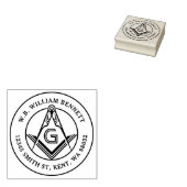 Freemason Square Compass Masonic Rücksendeadresse Gummistempel (Stempel)