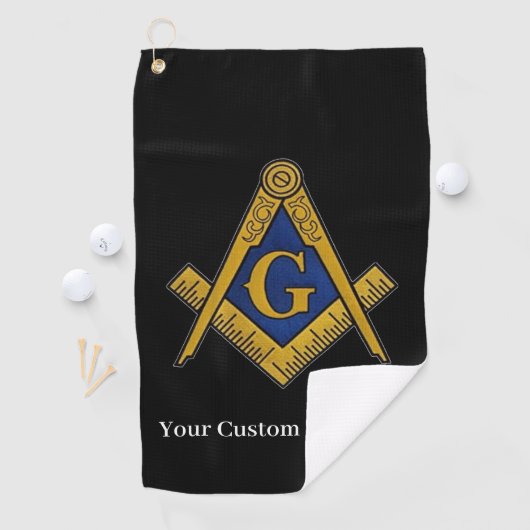 Freemason Square und Compass Masonic Gift Golfer Golfhandtuch (Insitu)