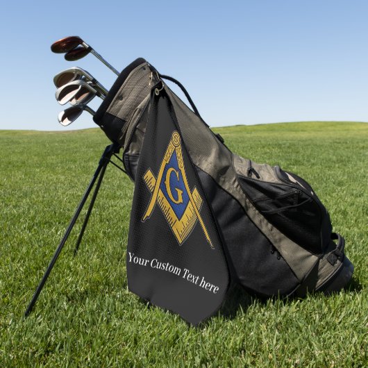 Freemason Square und Compass Masonic Gift Golfer Golfhandtuch (Gras)