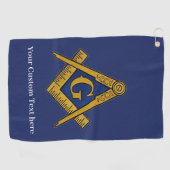 Freemason Square und Compass Masonic Gift Golfer Golfhandtuch (Horizontal)