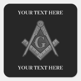 Freemason Square und Compass Masonic Quadratischer Aufkleber