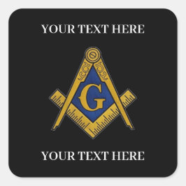 Freemason Square und Compass Masonic Quadratischer Aufkleber