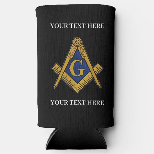 Freemason Square und Compass Masonic Selters Dosenkühler (Vorderseite)