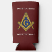 Freemason Square und Compass Masonic Selters Dosenkühler (Vorderseite)