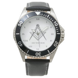 Freemason Square und Compass Wohltätigkeit Masonic Armbanduhr