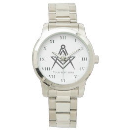 Freemason Square und Compass Wohltätigkeit Masonic Armbanduhr