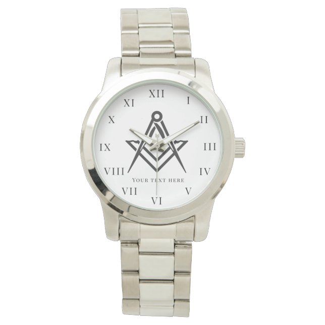 Freemason Square und Compass Wohltätigkeit Masonic Armbanduhr (Vorderseite)