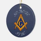 Freemason Square und Compass Wohltätigkeit Masonic Keramik Ornament (Links)