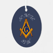 Freemason Square und Compass Wohltätigkeit Masonic Ornament Aus Metall (Vorderseite links)