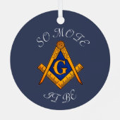 Freemason Square und Compass Wohltätigkeit Masonic Ornament Aus Metall (Rückseite)