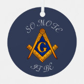 Freemason Square und Compass Wohltätigkeit Masonic Ornament Aus Metall (Vorderseite)